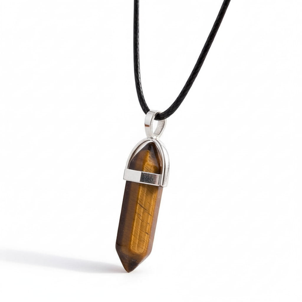 Tigerauge Halskette - Doppelender CrystalScents