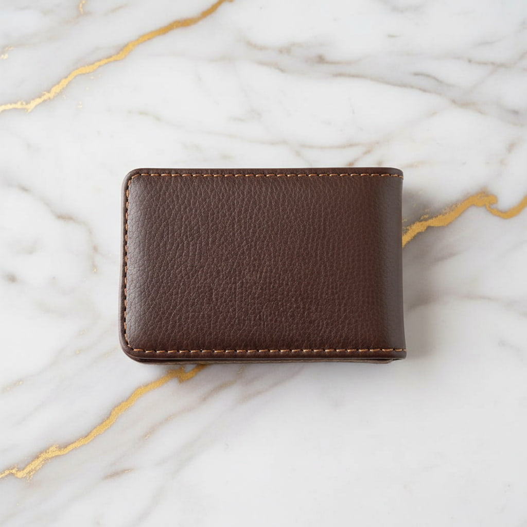 Visitenkartenetui Kunstleder Dunkelbraun CrystalScents