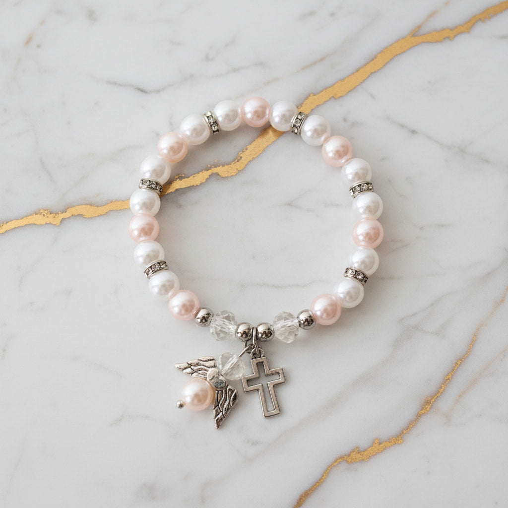 Perlenarmband - mit Silberengel CrystalScents