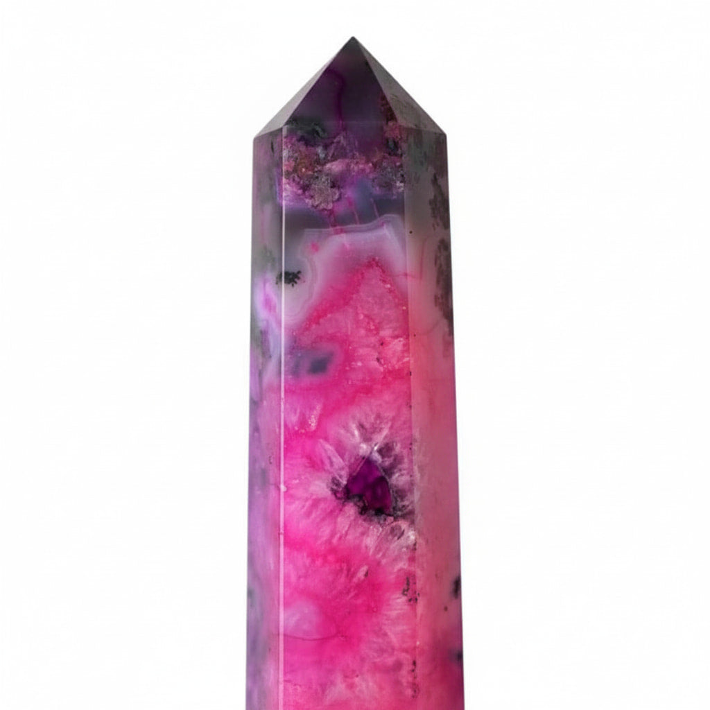 Achat Obelisk – Voller Farbe & Lebendigkeit