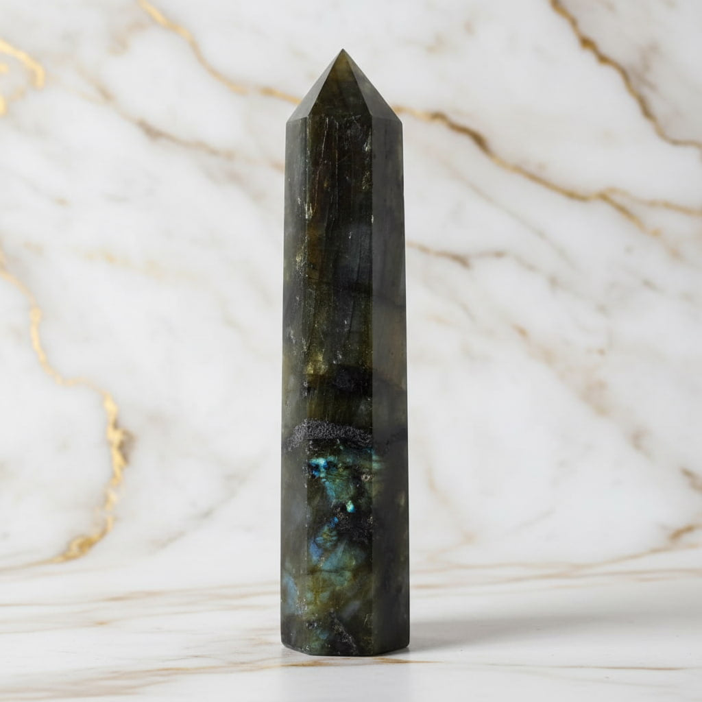 Labradorit Obelisk – Inspiration & Selbstvertrauen CrystalScents
