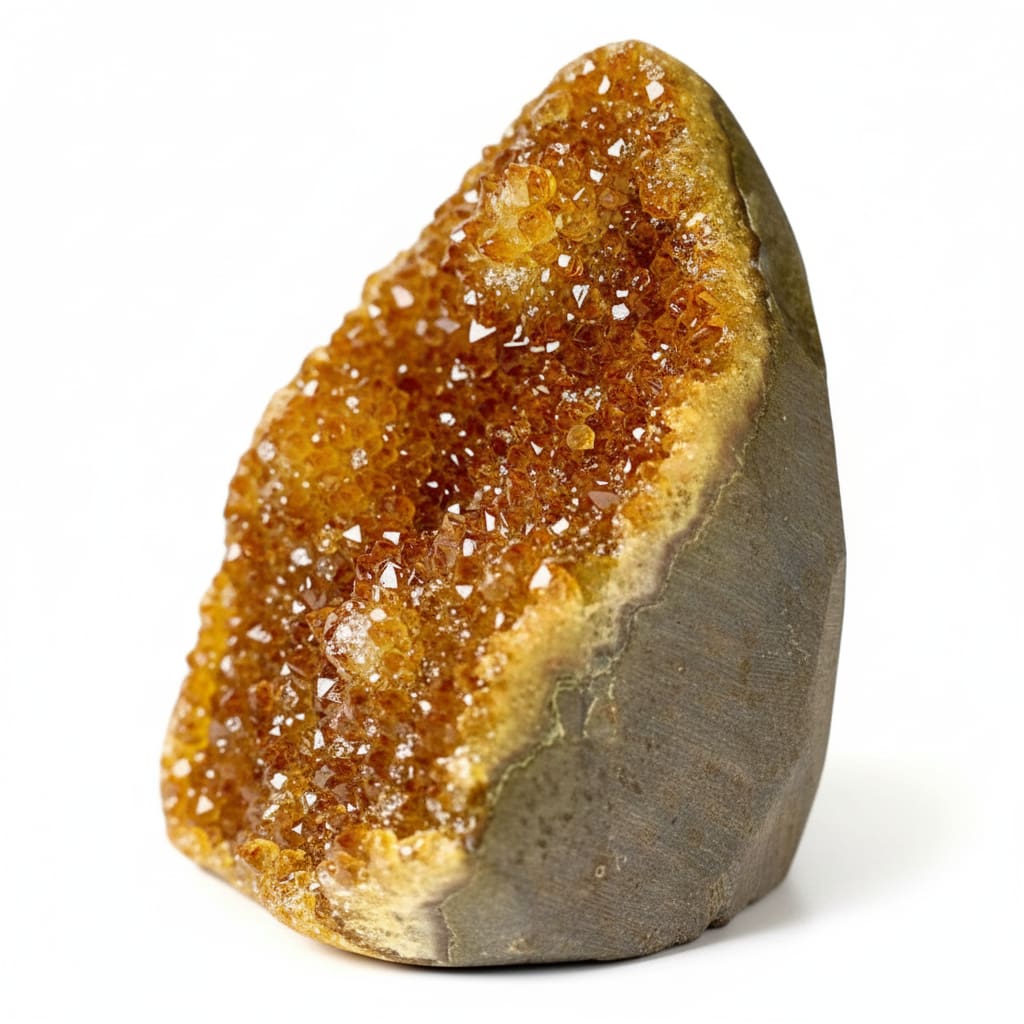 Amethystdruse gelb – Funkelndes Wohnhighlight CrystalScents