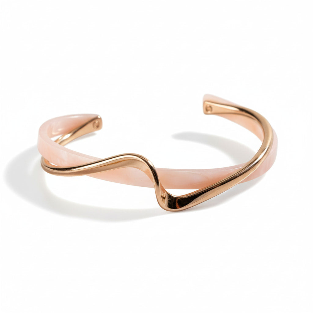 Armband - Kunstperle in Rosa mit Gold CrystalScents