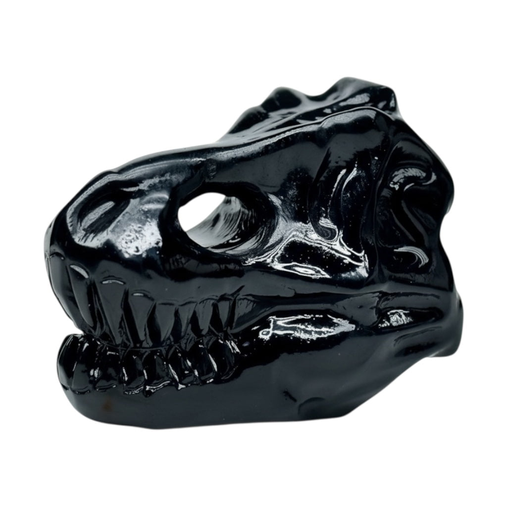 Obsidian T-Rex – Ausdrucksstarkes Kristallobjekt CrystalScents