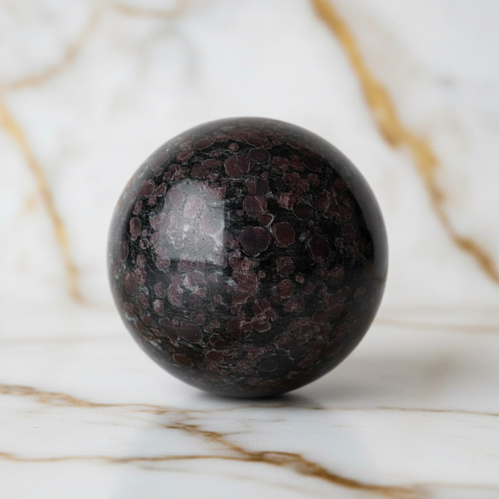 Große Granat Kugel – Farbspiel aus der Natur CrystalScents