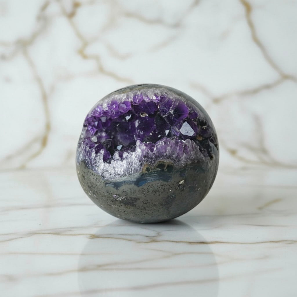 Amethyst Kugel – Funkelndes Naturjuwel CrystalScents
