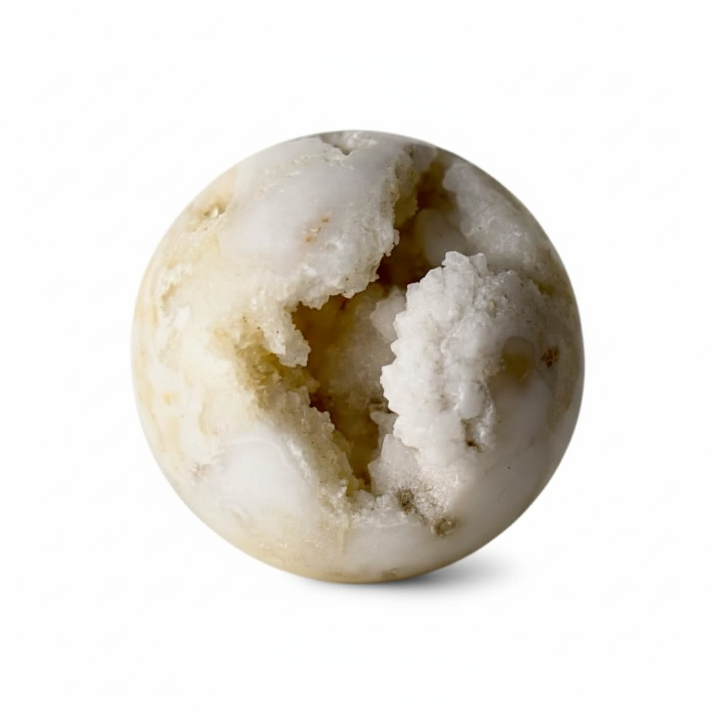 Achat Kugel – Funkelndes Naturjuwel mit Druzy-Kristallen