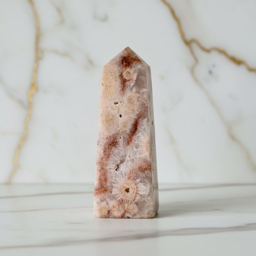 Amethyst Obelisk rosa – Funkelnde Schönheit | CrystalScents CrystalScents
