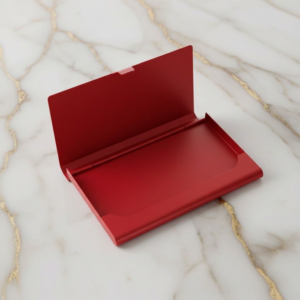 Visitenkartenetui Rot – Stilvolles Etui für Business & Networking CrystalScents