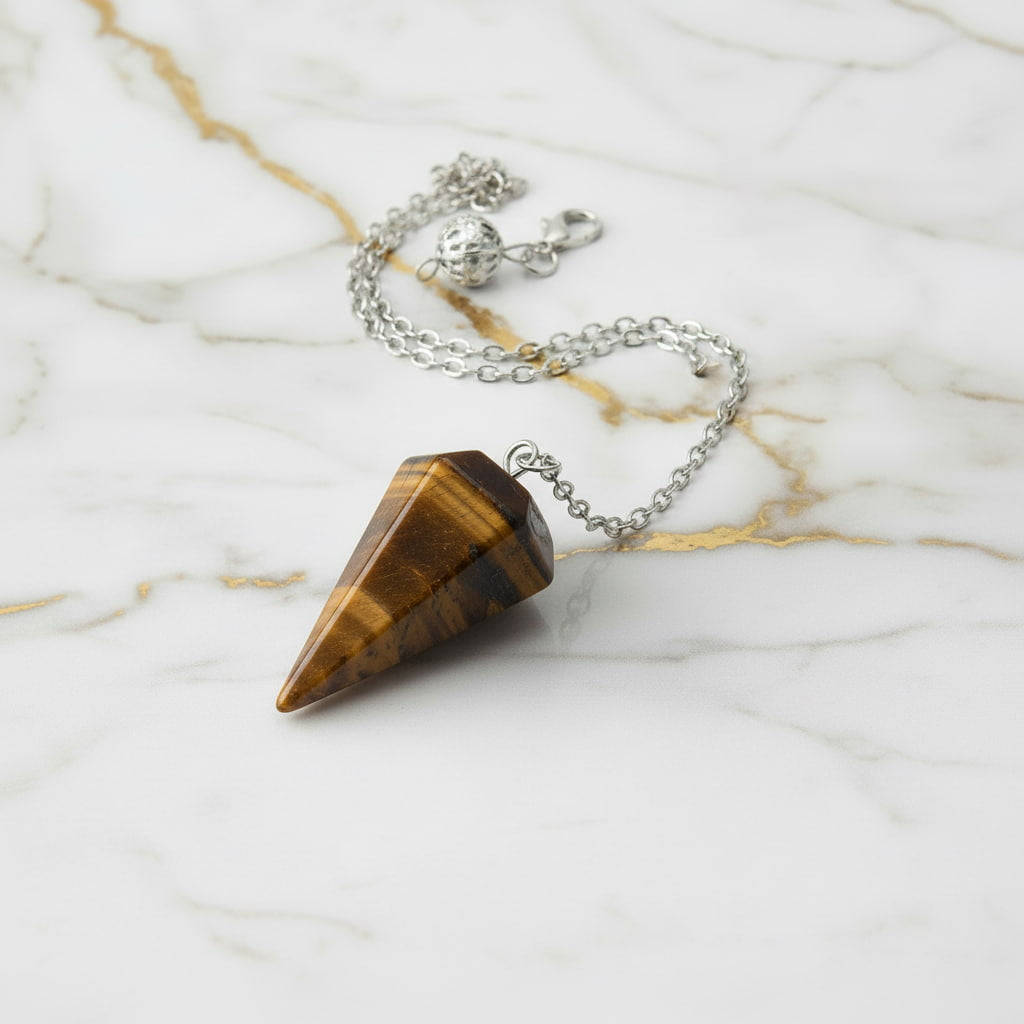 Tigerauge Pendel – Mut & Stabilität CrystalScents