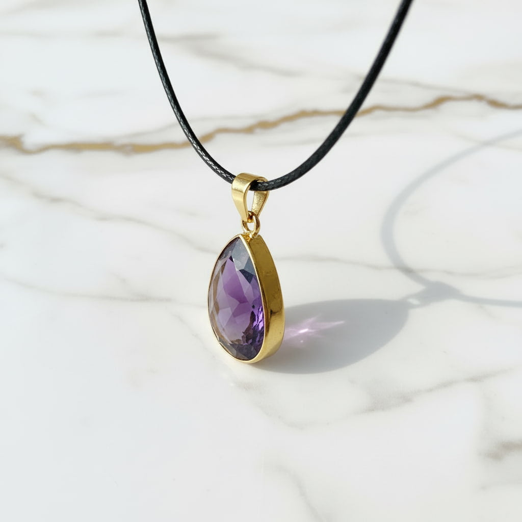 Amethyst Halskette – Eleganz & Ausstrahlung mit facettiertem Anhänger CrystalScents