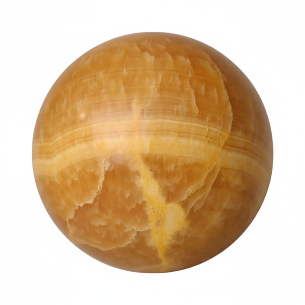 Große Calcit Kugel - in kräftigem Orange CrystalScents