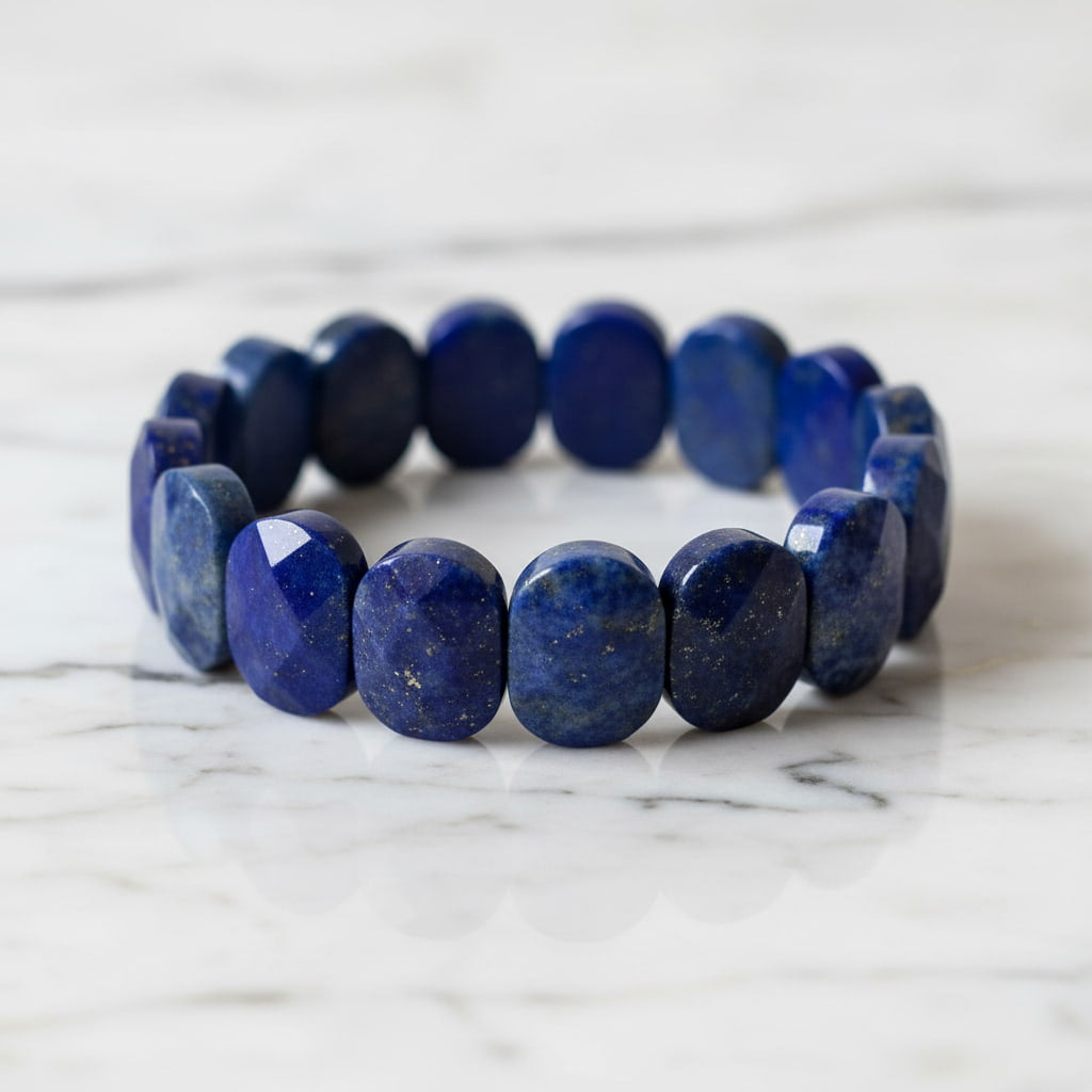 Lapislazuli Facettenarmband – Faszination & Eleganz