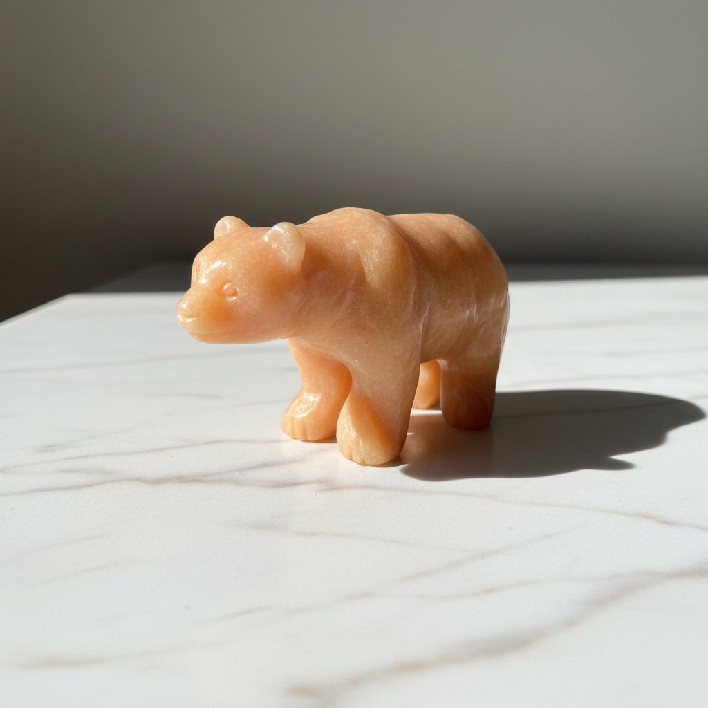 Sonnenstein Bär – Kleine Naturfigur für charmante Dekoration CrystalScents
