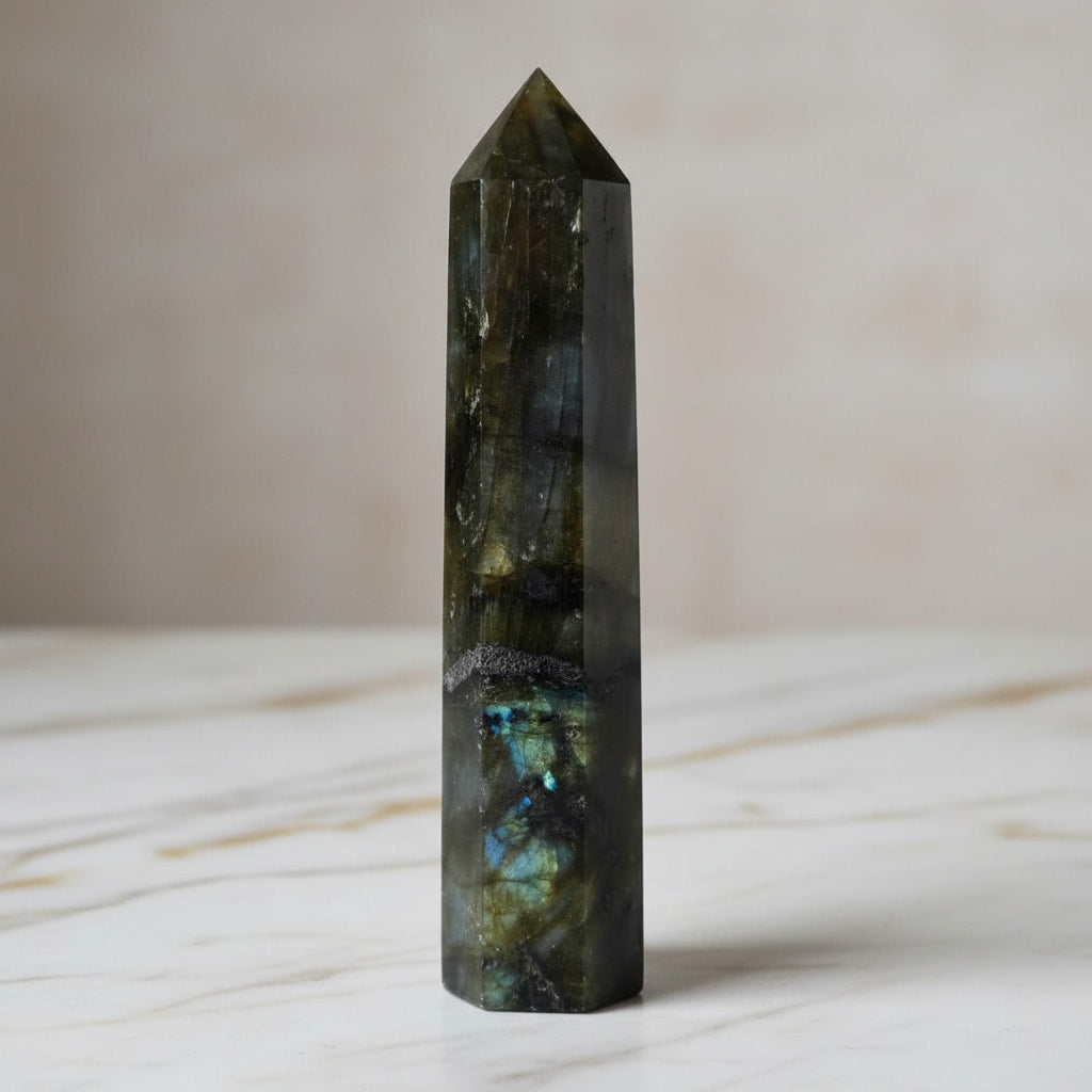 Labradorit Obelisk – Inspiration & Selbstvertrauen