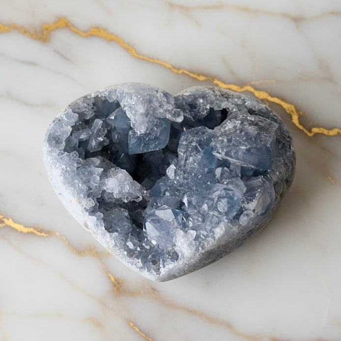 Celestit Cluster Herz – Liebe & Harmonie JETZT sichern CrystalScents
