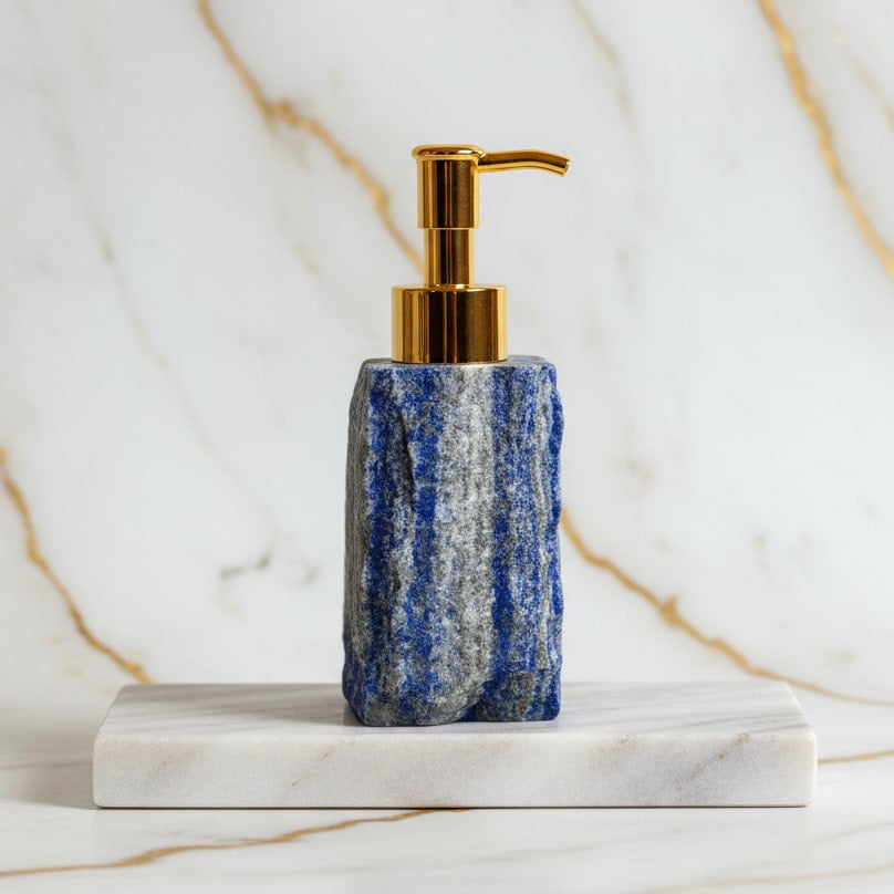Lapislazuli Seifenspender – Harmonie & Glanz CrystalScents
