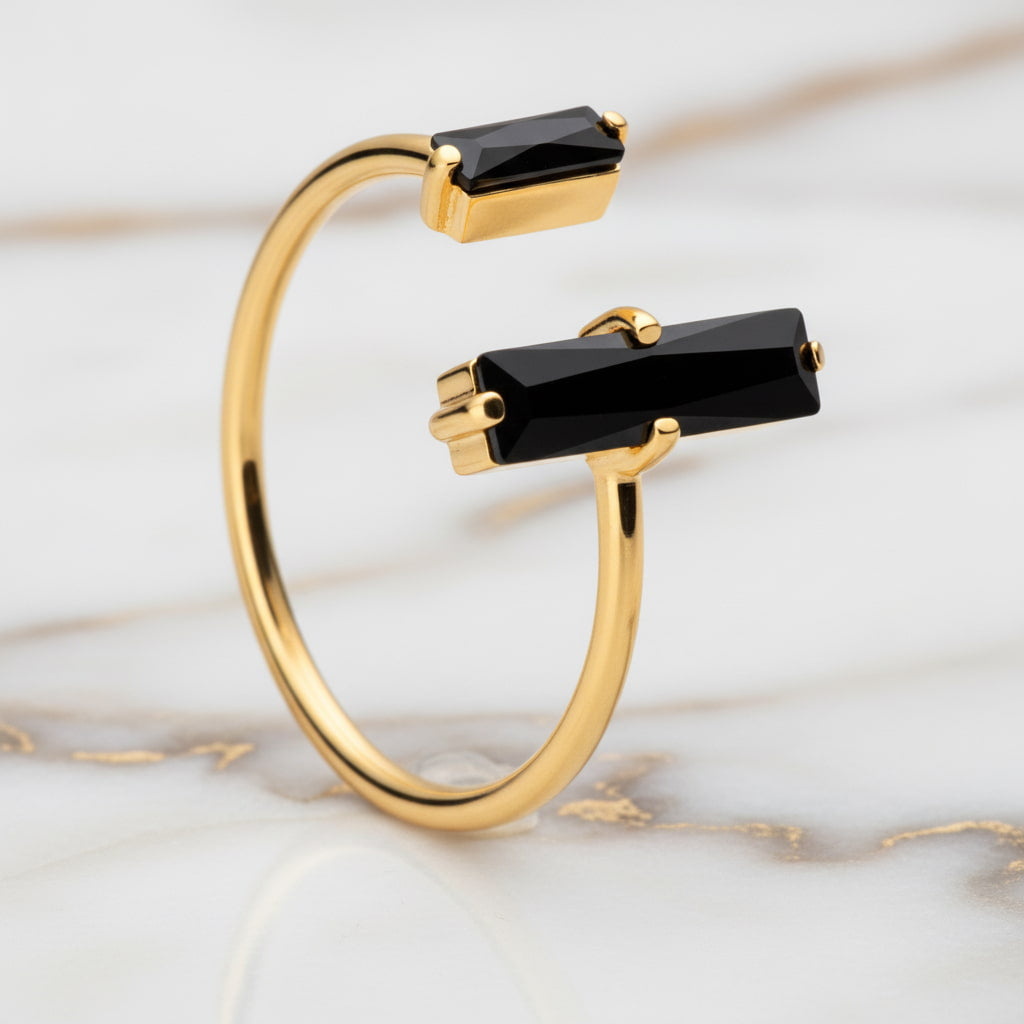 Ring mit schwarzem Achat - für Eleganz und Ausstrahlung