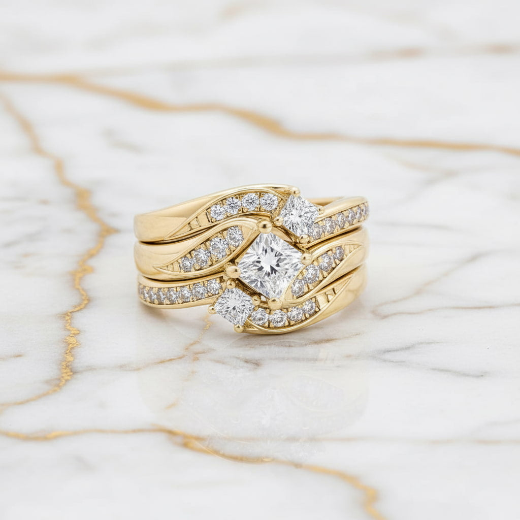 Ring – 3-teilig mit funkelnden Steinen CrystalScents