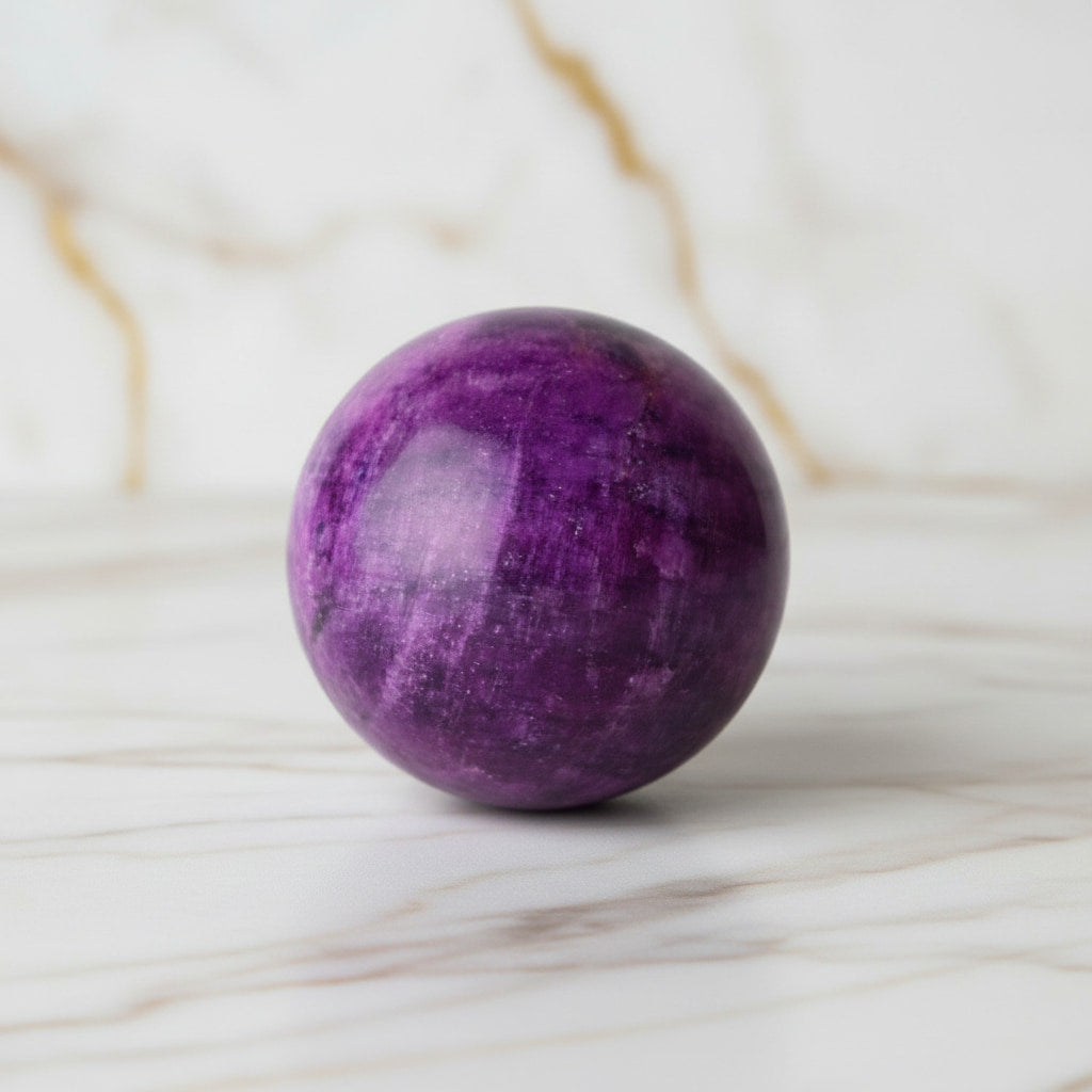 Mondstein Kugel – Lila Schimmer CrystalScents