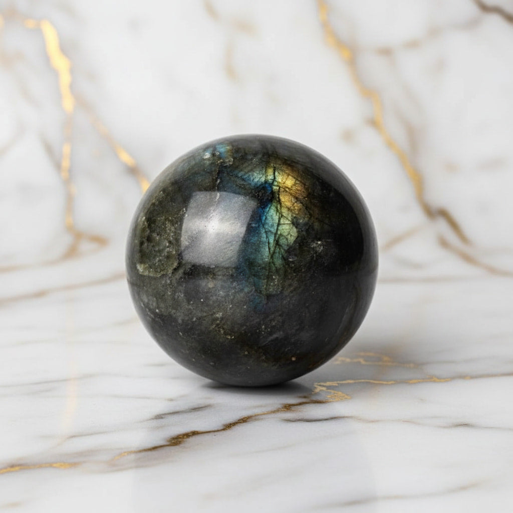 Labradorit Kugel – Kraftvoll & Tief CrystalScents