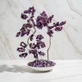 Amethyst Baum – Weiße Keramikschale für Harmonie CrystalScents