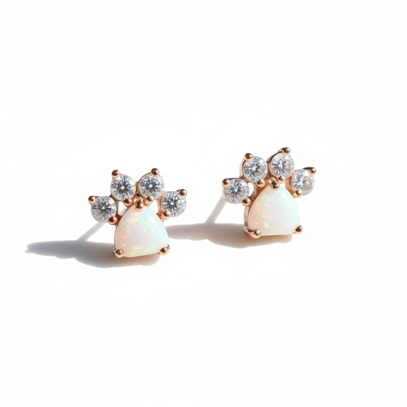 Opal Ohrstecker – Pfoten Design CrystalScents
