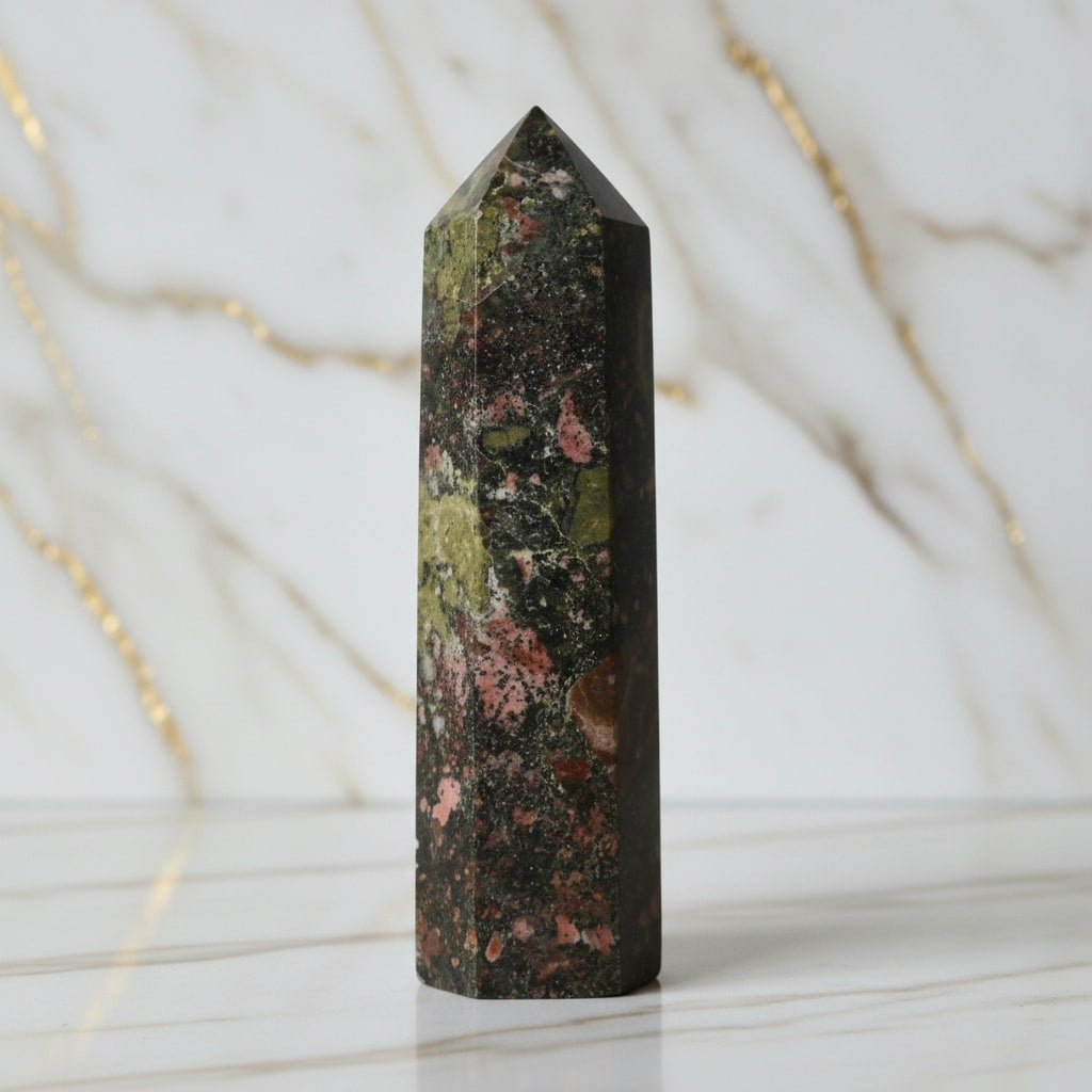 Jaspis Drachenblut Obelisk – Energie & Balance JETZT sichern CrystalScents