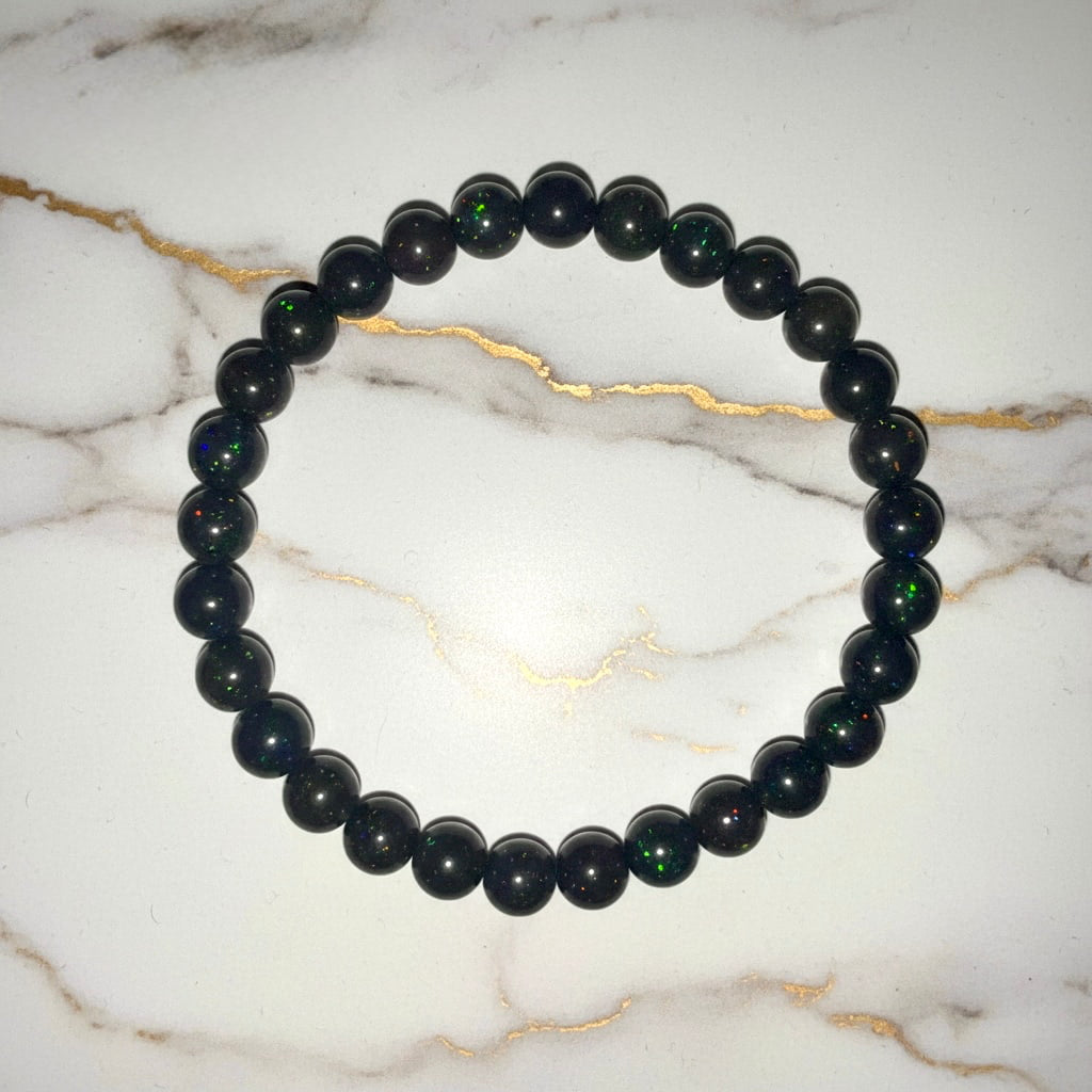 Schwarzes Opal Kugelarmband – Energie & Seltenheit CrystalScents
