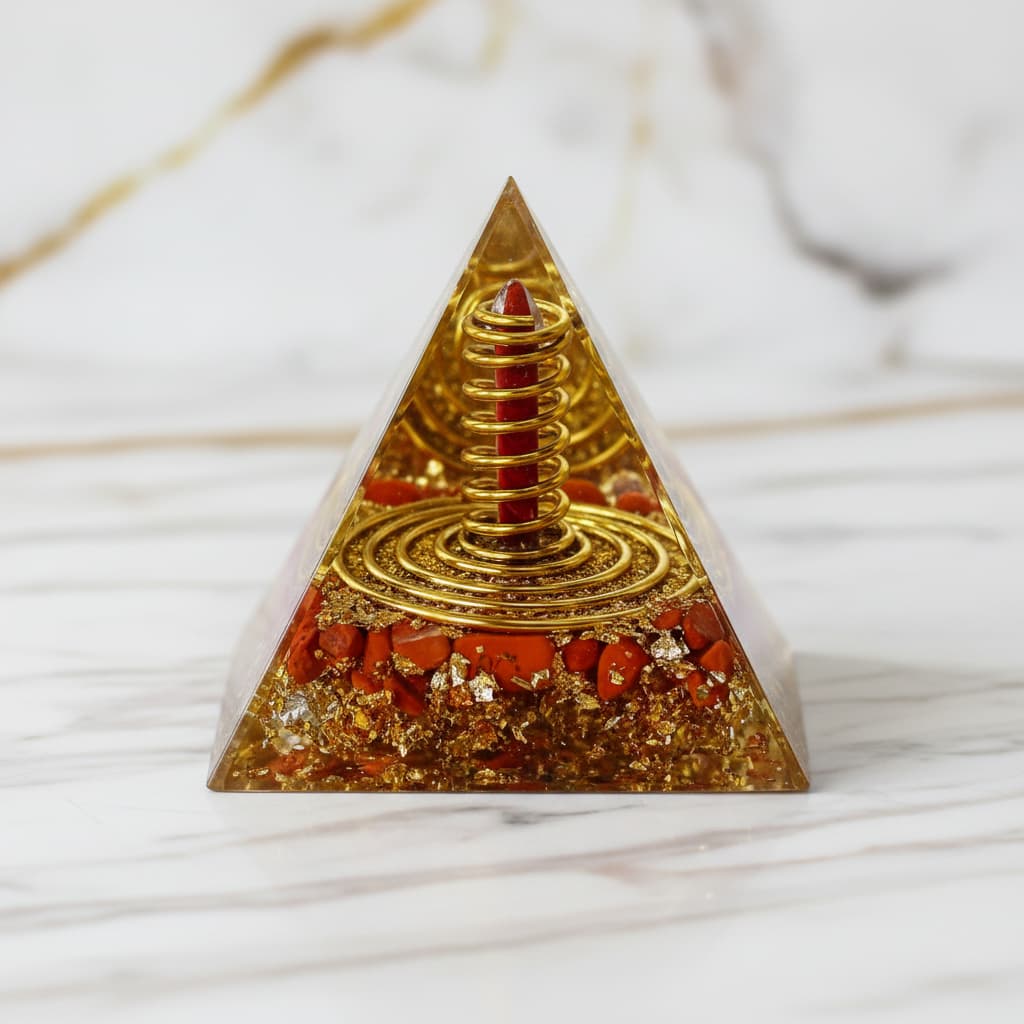 Orgonit Pyramide - Roter Jaspis CrystalScents