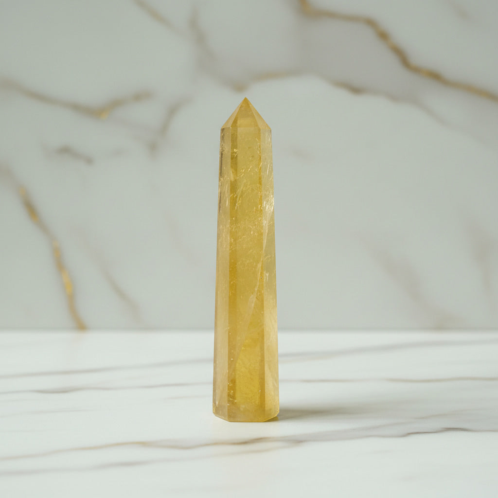 Citrin Obelisk – Dekoratives Highlight & Energie CrystalScents