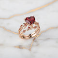 Ring – 2-teiliger mit rotem Herz CrystalScents
