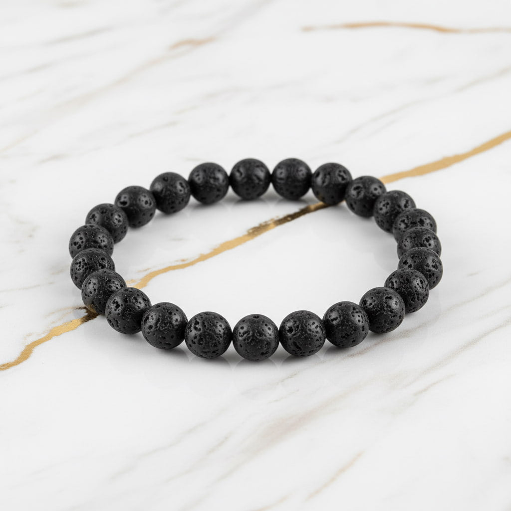 Vulkanstein Kugelarmband - Erdung & innere Stärke