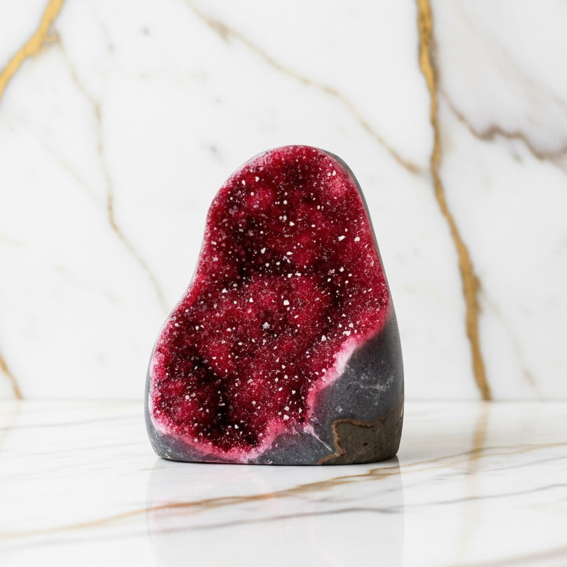 Amethystdruse – Glitzerndes Rot CrystalScents