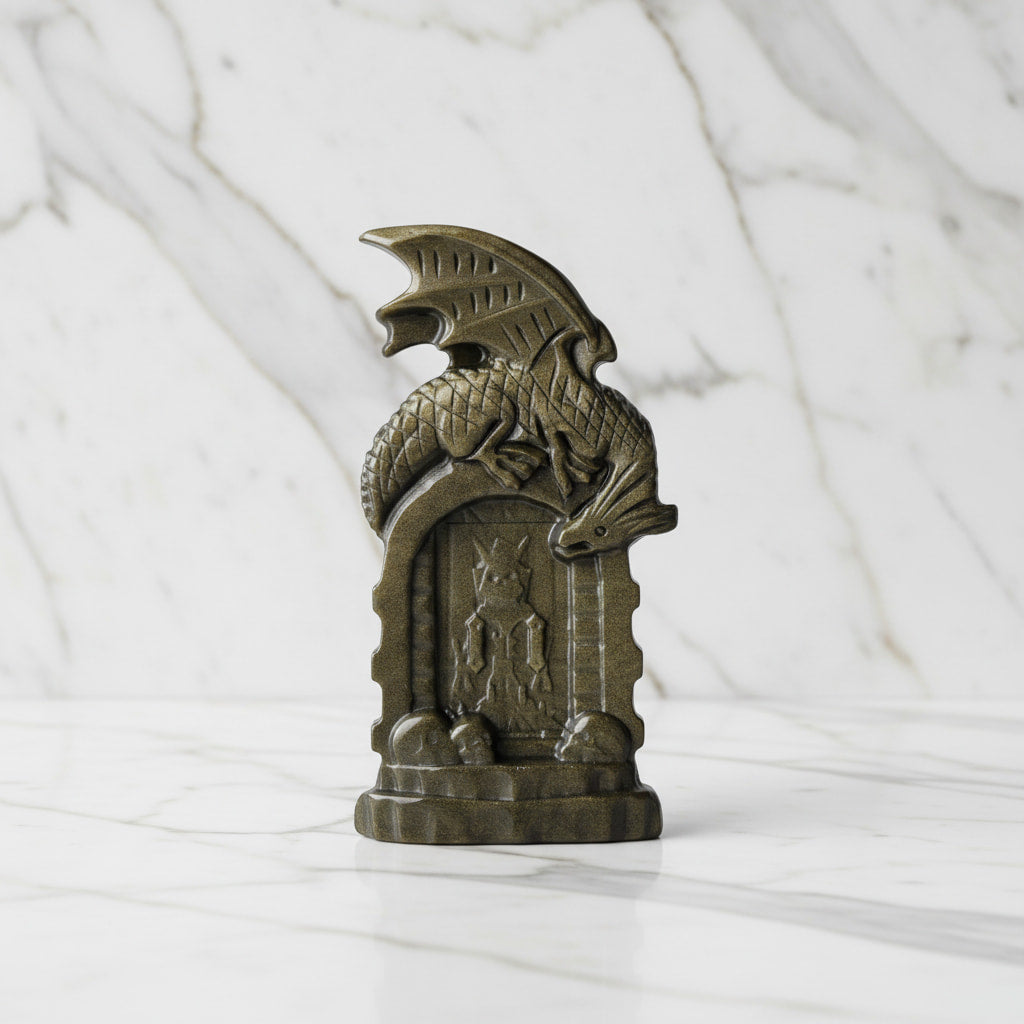 Gold Obsidian „Drachenportal“ – Mystische Kristallskulptur CrystalScents