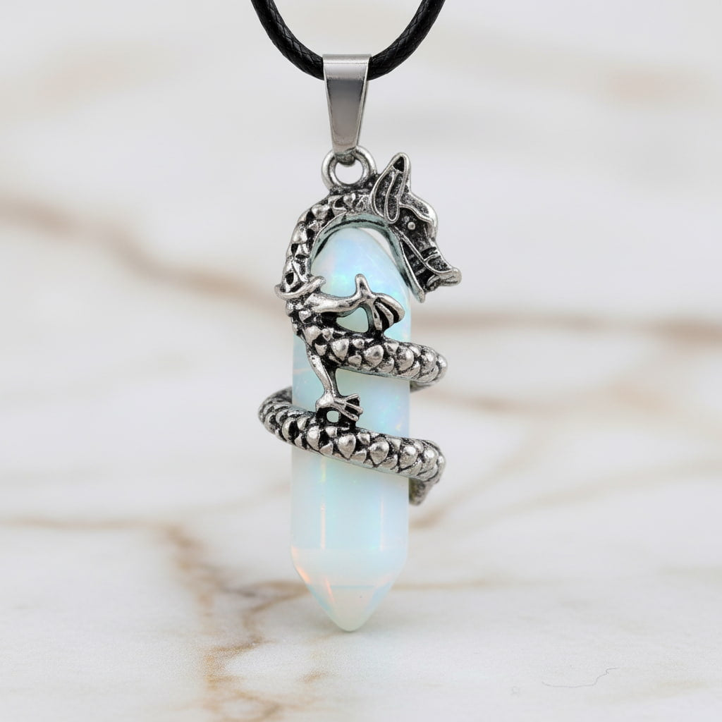 Opalit Halskette - Doppelender Drache CrystalScents