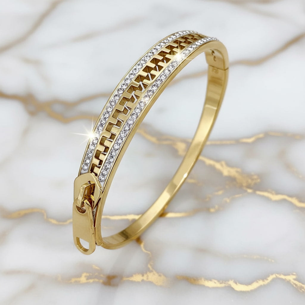 Armband – Goldarmband mit „Reißverschluss“ CrystalScents
