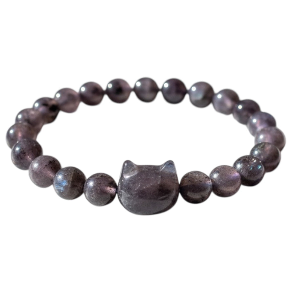 Labradorit Kugelarmband - Schimmernde Katze CrystalScents
