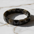 Gold Obsidian Armband - Magische Tiefe CrystalScents