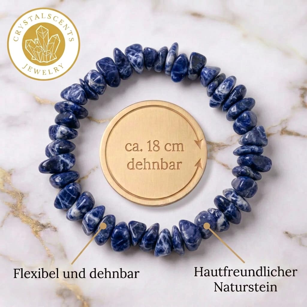 Sodalit Splitterarmband – Fokus & innere Ruhe