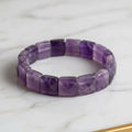 Amethyst Armband – quadratische Steine, innere Ruhe & Geschenk CrystalScents