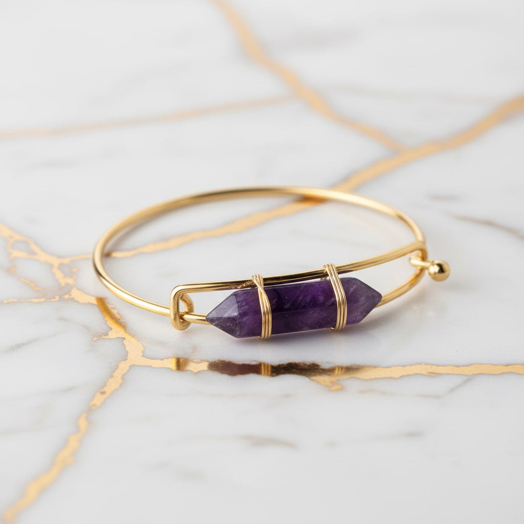 Amethyst Armreif - Harmonie & Ausstrahlung CrystalScents