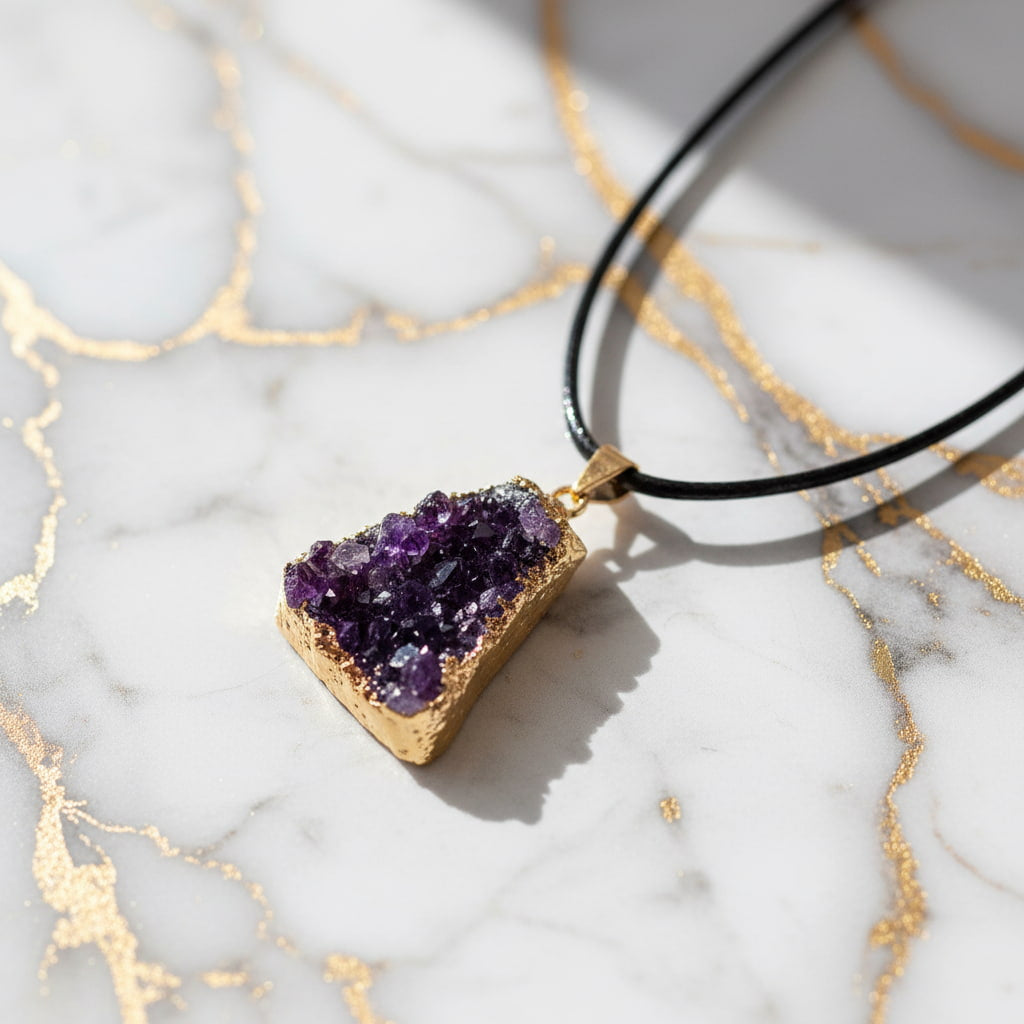 Amethyst Halskette – Funkelnder Naturstein für Eleganz & Ausstrahlung CrystalScents