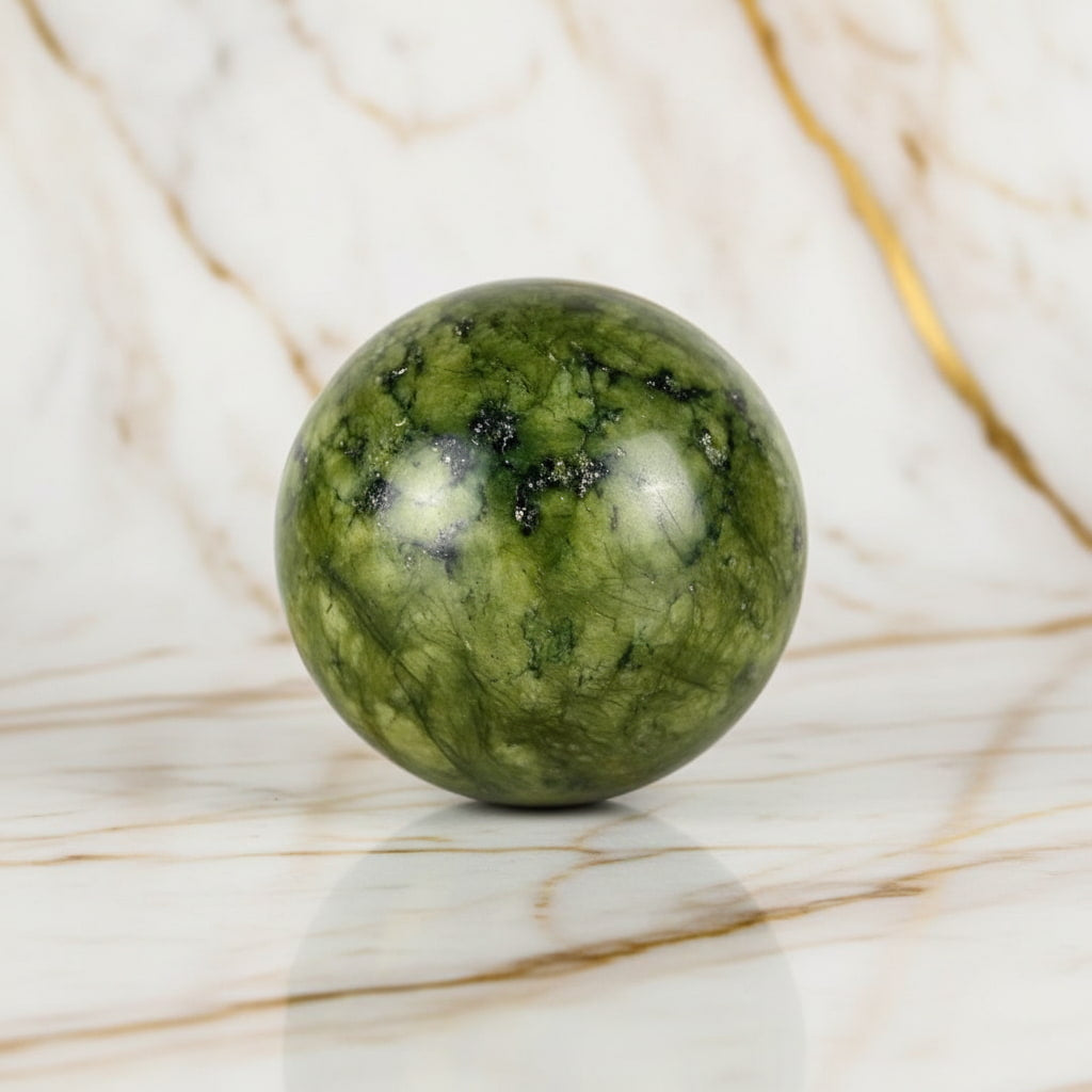 Serpentin Kugel – Beruhigende Energie CrystalScents