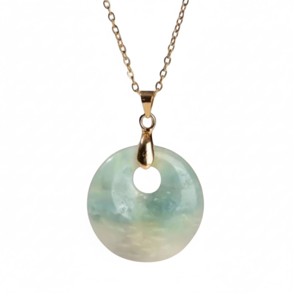 Amazonit Halskette - Rundes Design CrystalScents