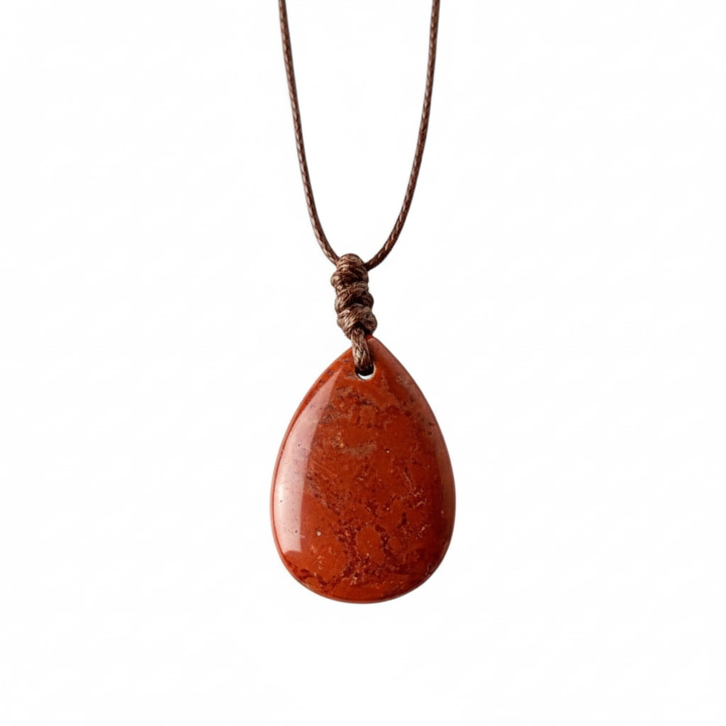 Roter Jaspis Halskette - Erdung & Selbstvertrauen CrystalScents