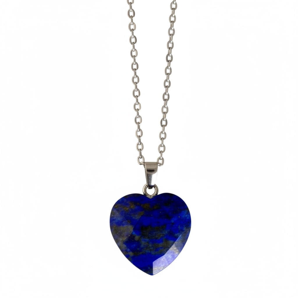 Lapislazuli Halskette - Facettiertes Herz CrystalScents