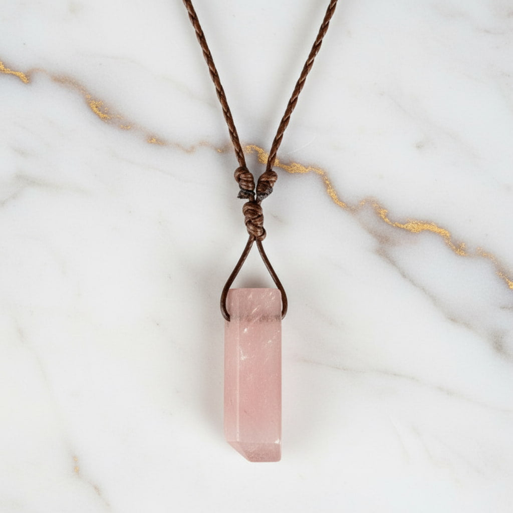 Erdbeerquarz Halskette - Liebe & Lebensfreude CrystalScents