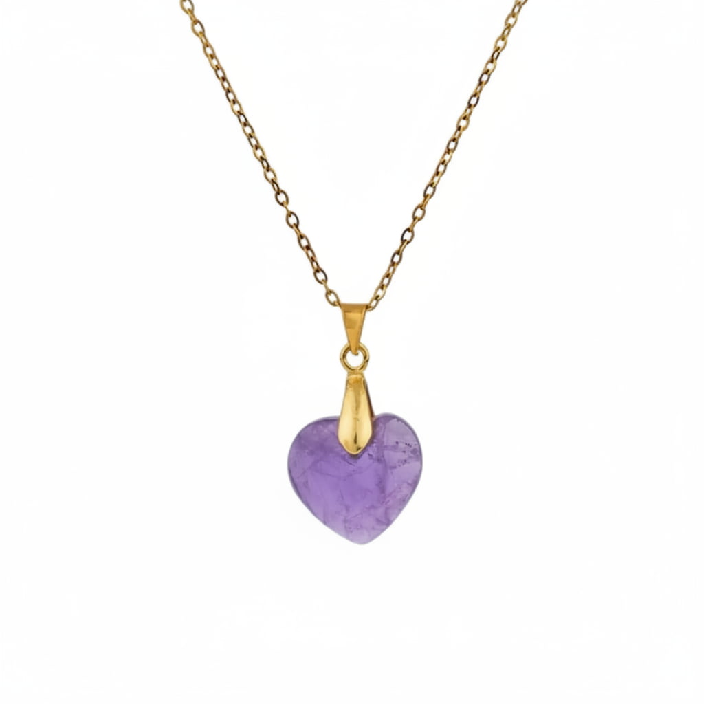 Amethyst Halskette - Violettes Kristallherz CrystalScents