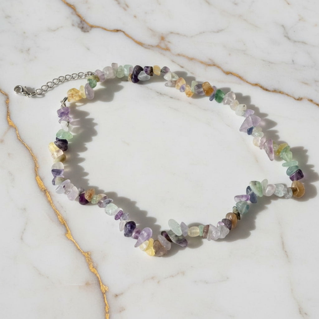 Fluorit Splitterhalskette - Fokus & Inspiration CrystalScents